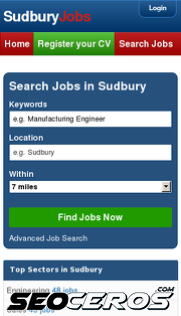 sudburyjobs.co.uk mobil előnézeti kép