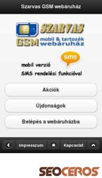 szarvasgsm.hu mobil previzualizare