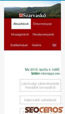 szarvasko.hu mobil előnézeti kép