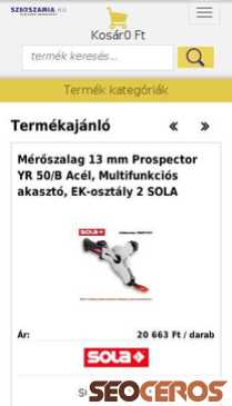 szerszamia.hu mobil náhled obrázku