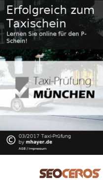 taxi-pruefung.de mobil Vorschau