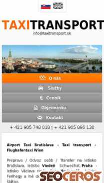 taxitransport.sk mobil Vista previa