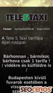 tele5taxi.hu mobil obraz podglądowy