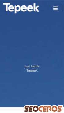 tepeek.com/fr/les-tarifs mobil previzualizare