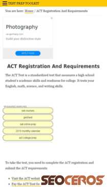testpreptoolkit.com/act-registration-and-requirements mobil obraz podglądowy