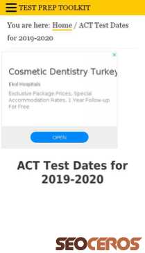 testpreptoolkit.com/act-test-dates {typen} forhåndsvisning