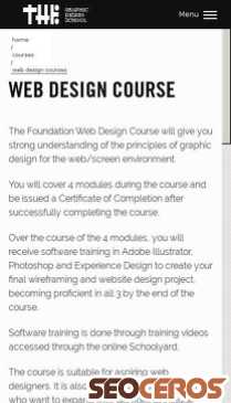 thegraphicdesignschool.com/courses/web-design-courses mobil previzualizare