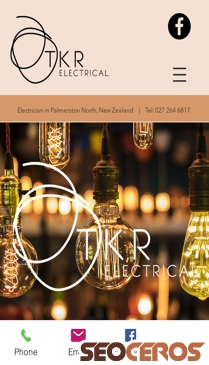 tkrelectrical.co.nz mobil preview
