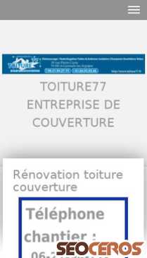 toiture77.fr mobil preview