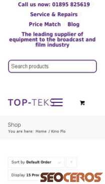 topteks.com/brand/kino-flo {typen} forhåndsvisning
