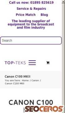 topteks.com/canon/canon-c100-mkii mobil obraz podglądowy