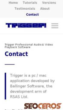 triggerplay.co.uk/contact mobil vista previa