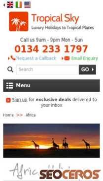 safariholiday.co.uk mobil náhľad obrázku