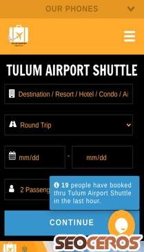 tulumairportshuttle.com mobil preview