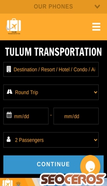 tulumtransportation.com mobil Vista previa
