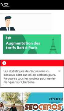 uberzone.fr mobil preview