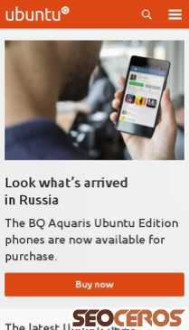ubuntu.com mobil előnézeti kép