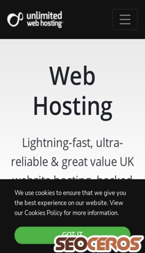 unlimitedwebhosting.co.uk/web-hosting mobil obraz podglądowy