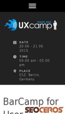 uxcampeurope.org mobil Vorschau