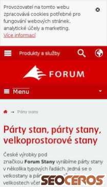 velkostany.cz/party-stany mobil förhandsvisning