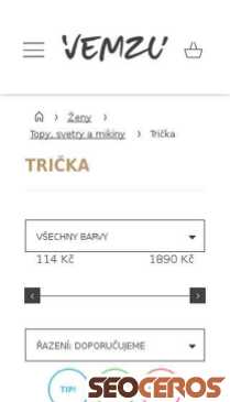 vemzu.cz/tricka mobil náhľad obrázku