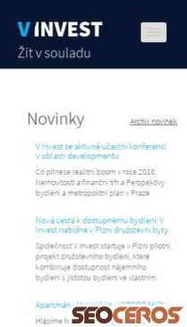 vinvest.cz mobil preview