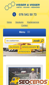 visserenvisser.nl mobil Vista previa