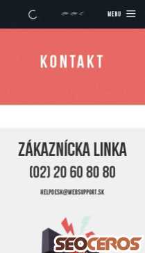websupport.sk/kontakt mobil previzualizare