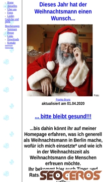 weihnachtsmann-berlin.de mobil Vorschau
