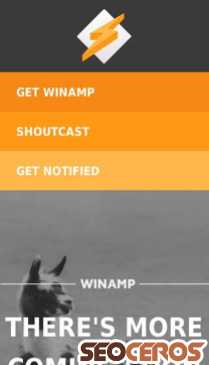 winamp.com mobil előnézeti kép