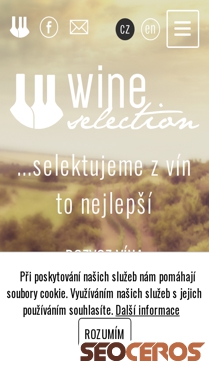 wineselection.cz mobil Vorschau