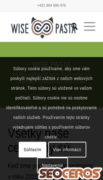 wisepasta.sk mobil előnézeti kép