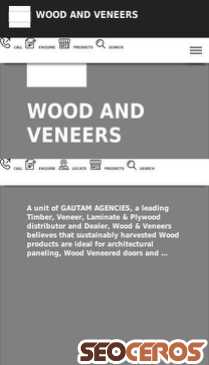 woodandveneers.com mobil förhandsvisning