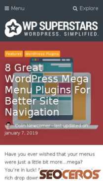 wpsuperstars.net/wordpress-mega-menu-plugins mobil vista previa