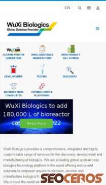 wuxibiologics.com mobil förhandsvisning