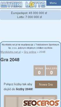 wynikilotto.net.pl/gry-online/2048 mobil obraz podglądowy