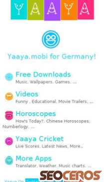 yaaya.mobi review SEO and Social media analysis from SEOceros