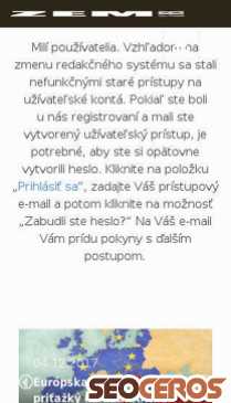 zemavek.sk mobil előnézeti kép