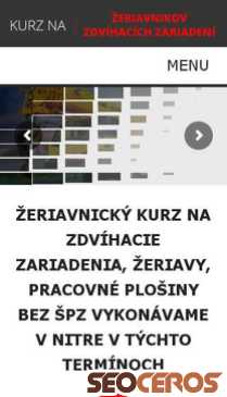 zeriavnickekurzy.sk mobil previzualizare