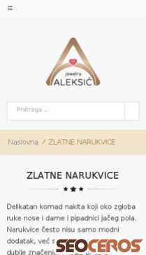 zlataraaleksic.rs/zlatne-narukvice mobil előnézeti kép