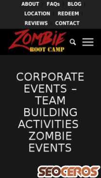 zombiebootcamp.co.uk/corporate-events mobil previzualizare