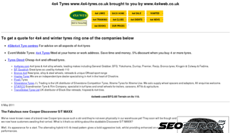 4x4-tyres.co.uk desktop náhled obrázku
