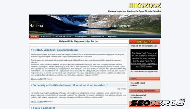 HMP-Hikszosz.hu desktop náhled obrázku