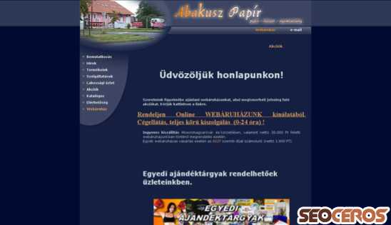 abakuszpapir.hu desktop prikaz slike