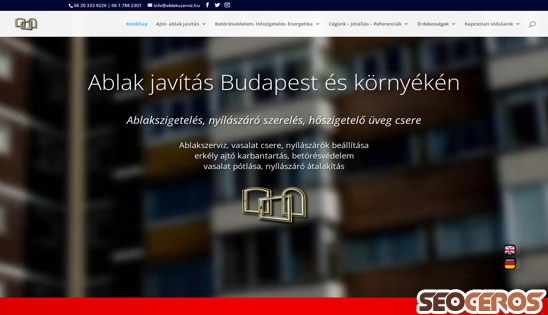 ablakszerviz.hu desktop előnézeti kép