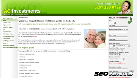 acinvestments.co.uk desktop Vista previa