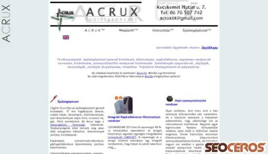 acrux.hu desktop előnézeti kép
