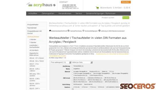 acrylhaus.com/werbeaufsteller-tischstaender desktop előnézeti kép