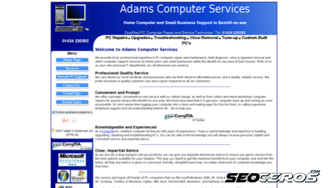 adamscomputers.co.uk desktop náhled obrázku
