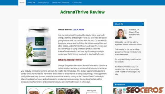 adrenathrivereview.com desktop Vista previa